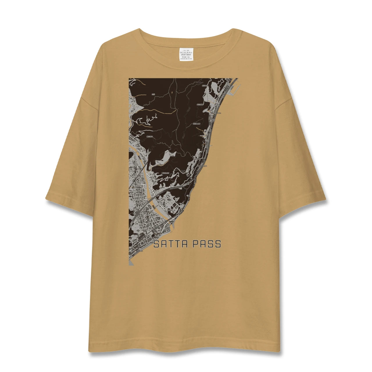 【薩埵峠（静岡県）】地図柄ビッグシルエットTシャツ