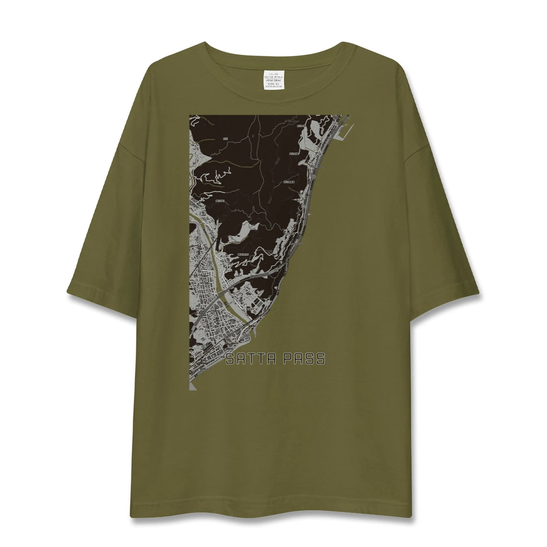 【薩埵峠(静岡県)】地図柄ビッグシルエットTシャツ