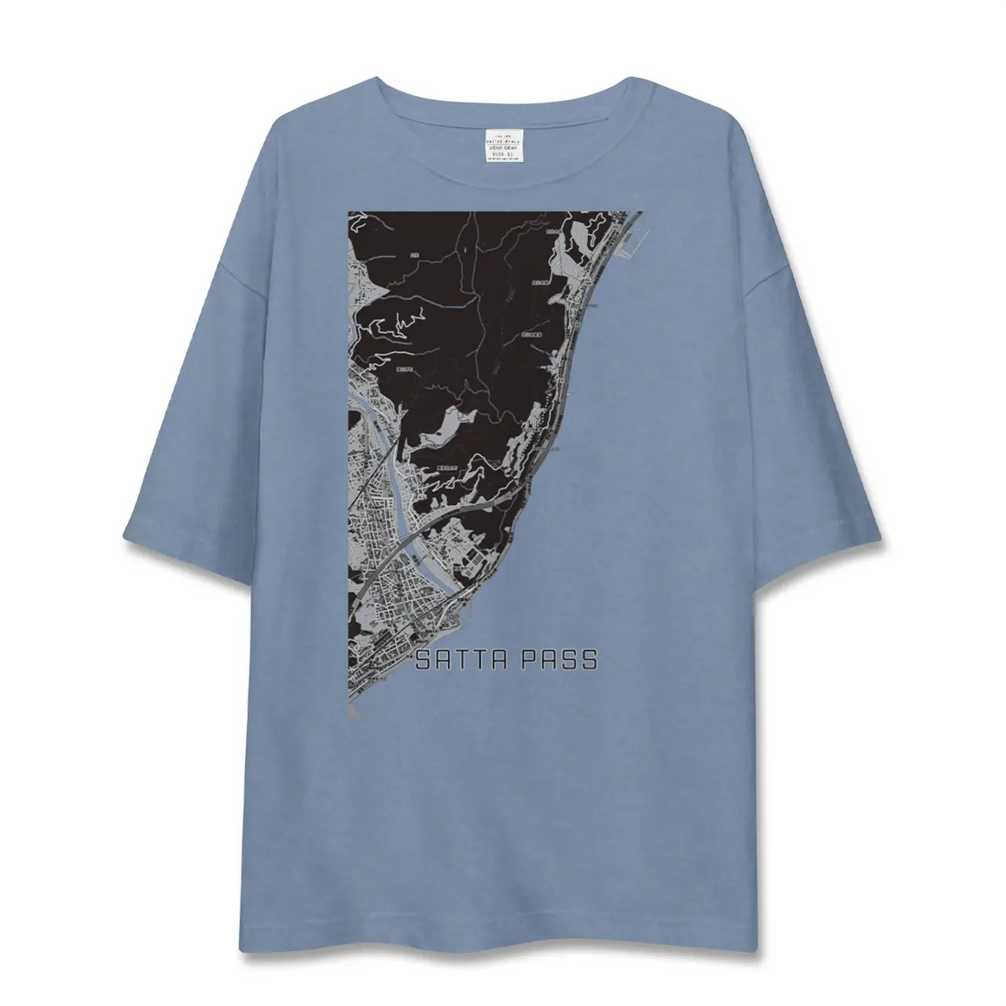 【薩埵峠（静岡県）】地図柄ビッグシルエットTシャツ