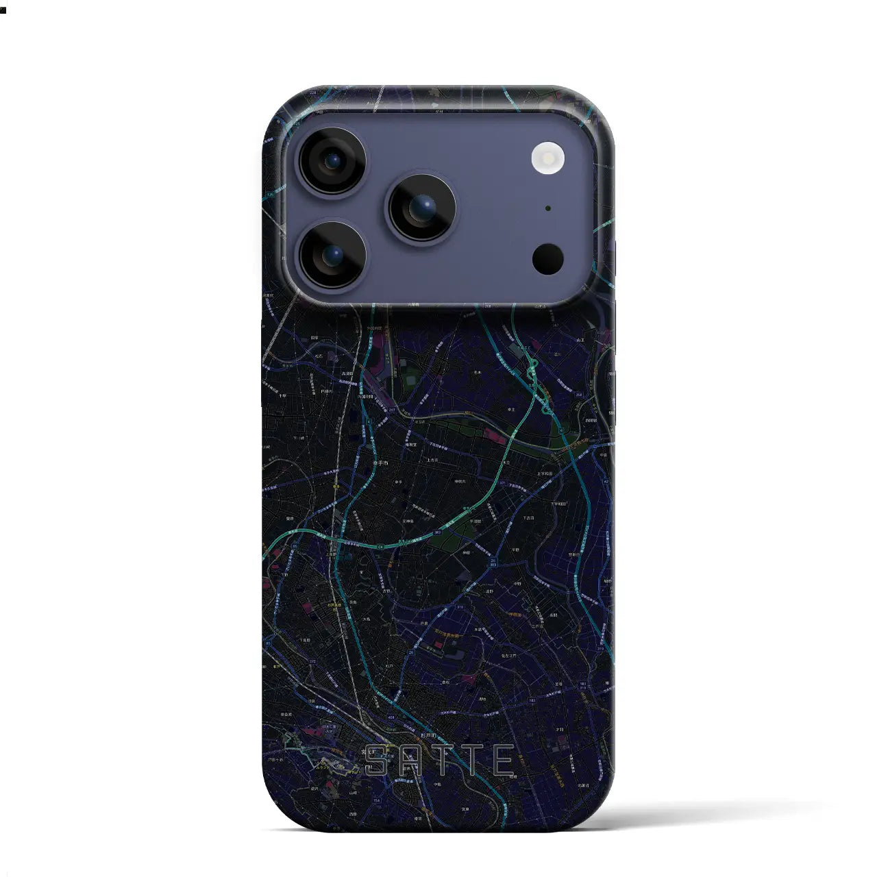 【幸手（埼玉県）】地図柄iPhoneケース（バックカバータイプ）