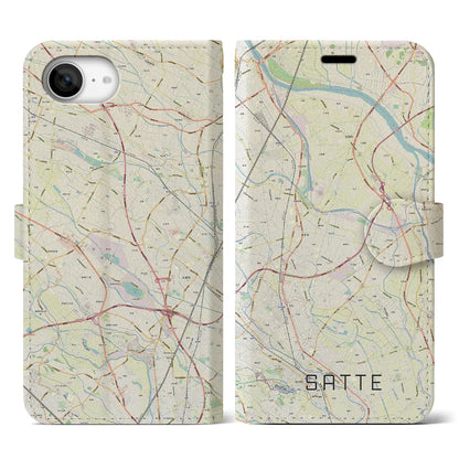 【幸手（埼玉県）】地図柄iPhoneケース（手帳タイプ）