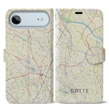 【幸手（埼玉県）】地図柄iPhoneケース（手帳タイプ）