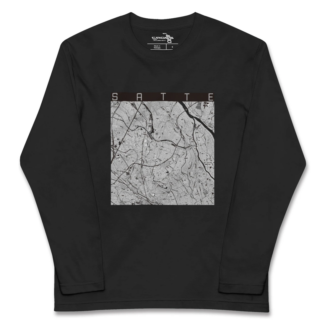 【幸手（埼玉県）】地図柄ロングスリーブTシャツ