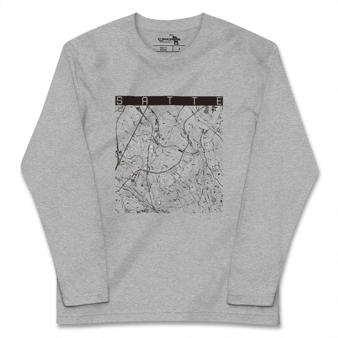 【幸手(埼玉県)】地図柄ロングスリーブTシャツ