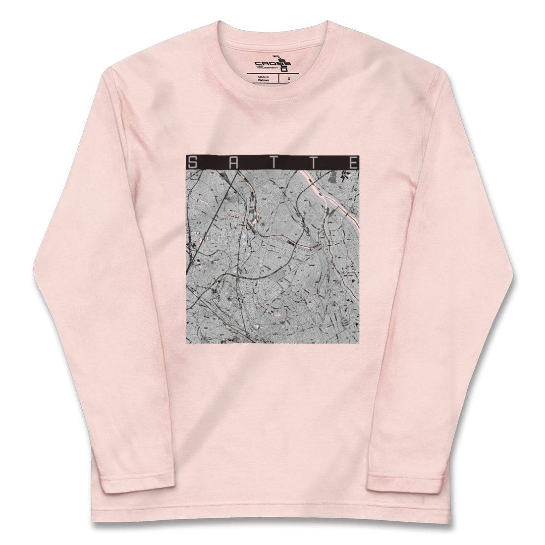【幸手(埼玉県)】地図柄ロングスリーブTシャツ