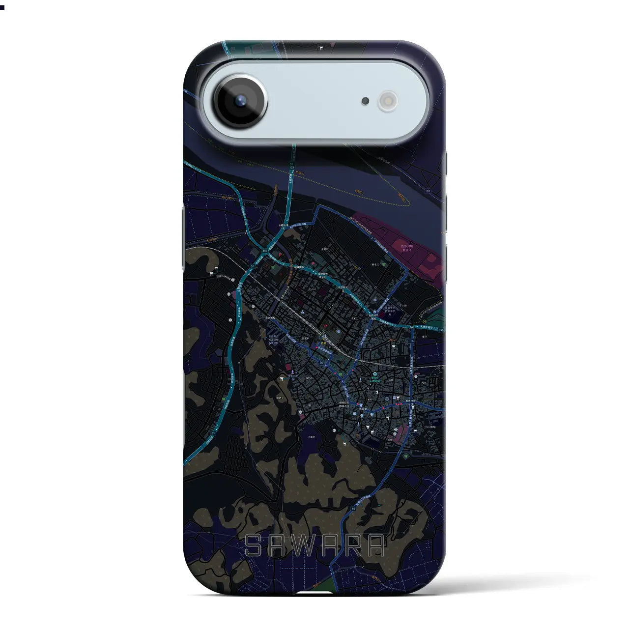 【佐原（千葉県）】地図柄iPhoneケース（バックカバータイプ）