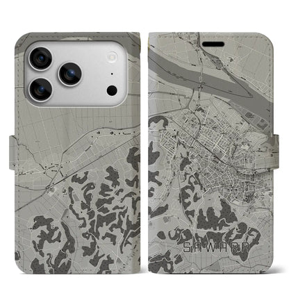 【佐原（千葉県）】地図柄iPhoneケース（手帳タイプ）