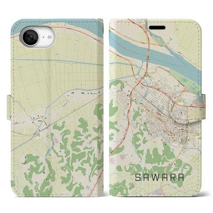 【佐原（千葉県）】地図柄iPhoneケース（手帳タイプ）