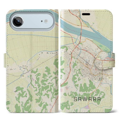 【佐原（千葉県）】地図柄iPhoneケース（手帳タイプ）