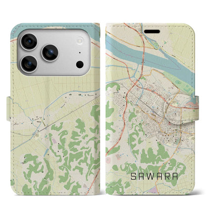 【佐原（千葉県）】地図柄iPhoneケース（手帳タイプ）