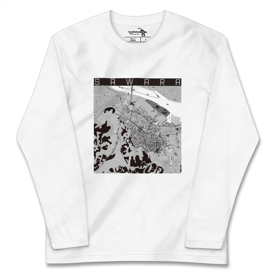 【佐原(千葉県)】地図柄ロングスリーブTシャツ