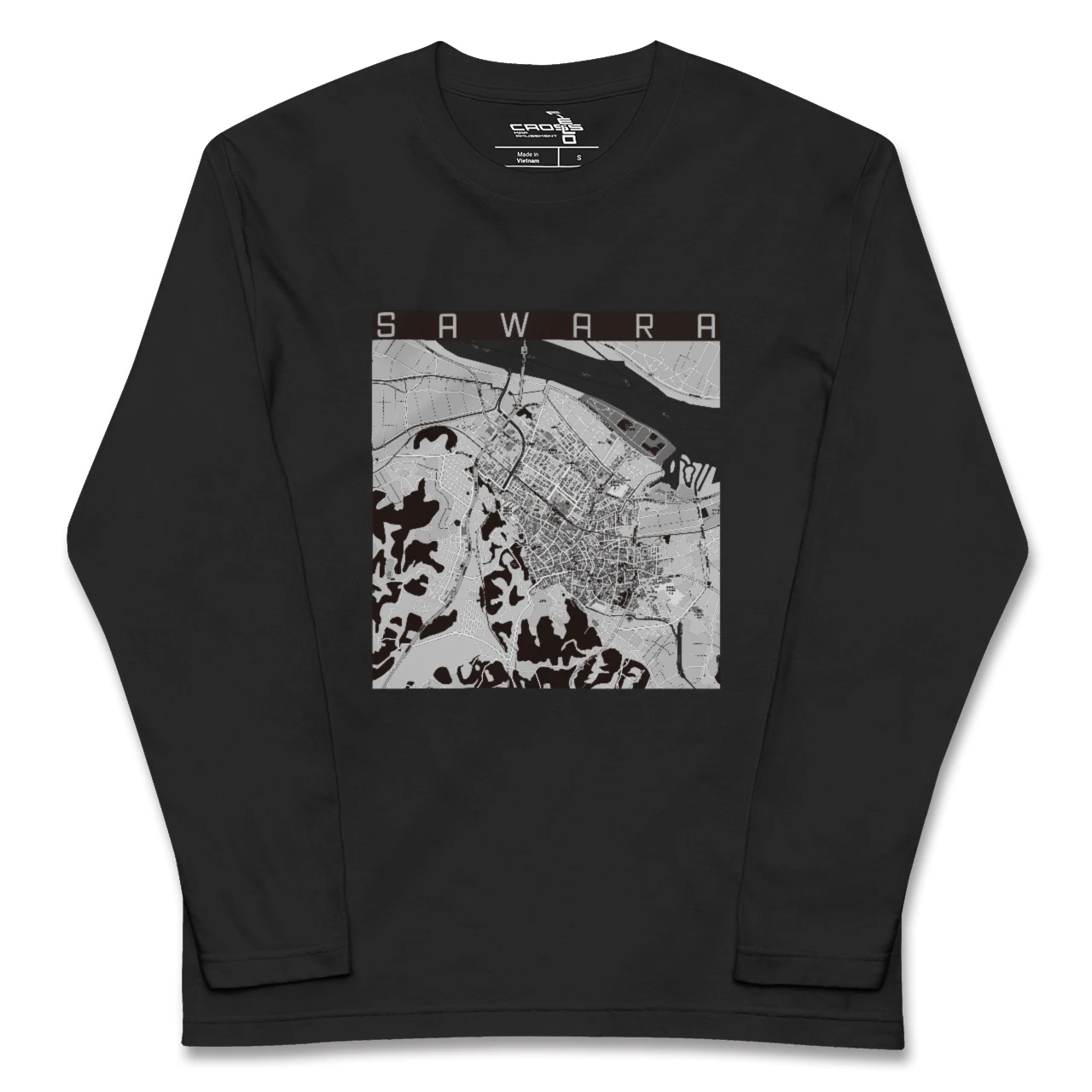 【佐原（千葉県）】地図柄ロングスリーブTシャツ
