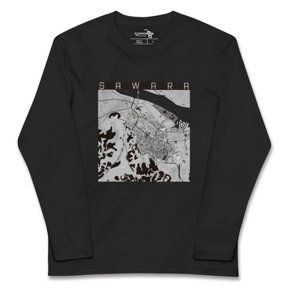 【佐原（千葉県）】地図柄ロングスリーブTシャツ