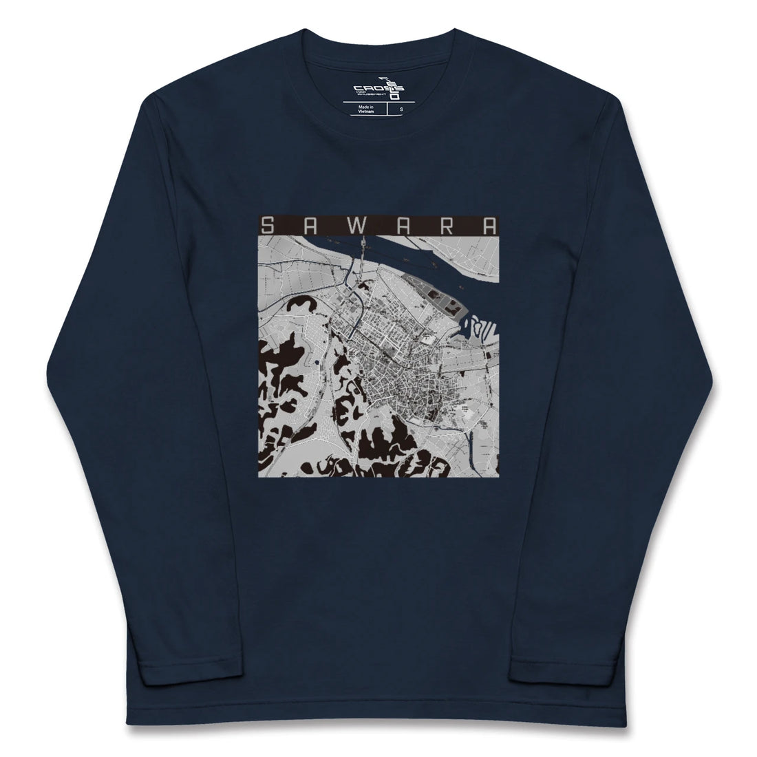 【佐原（千葉県）】地図柄ロングスリーブTシャツ