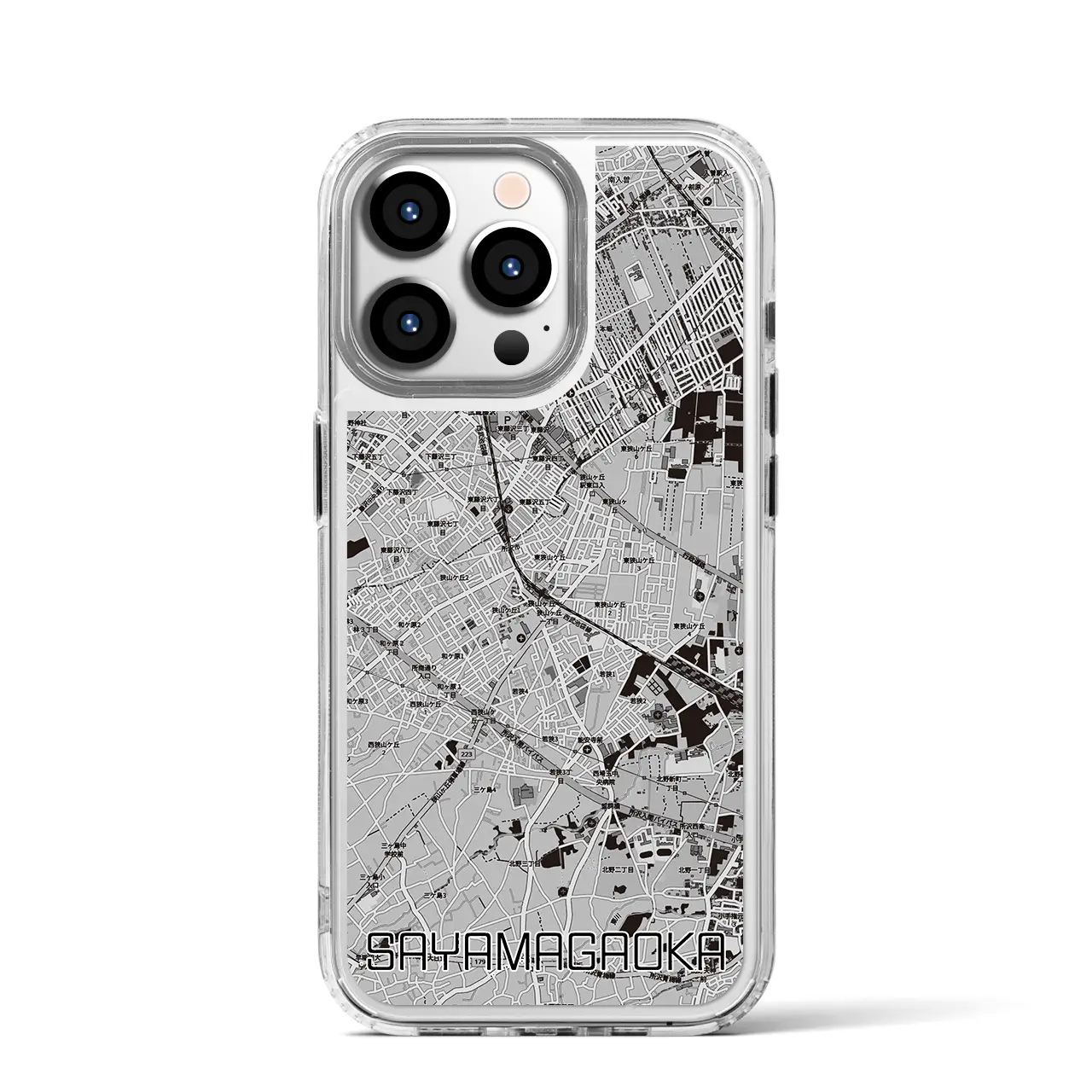 【狭山ヶ丘（埼玉県）】地図柄iPhoneケース（MagSafeタイプ）