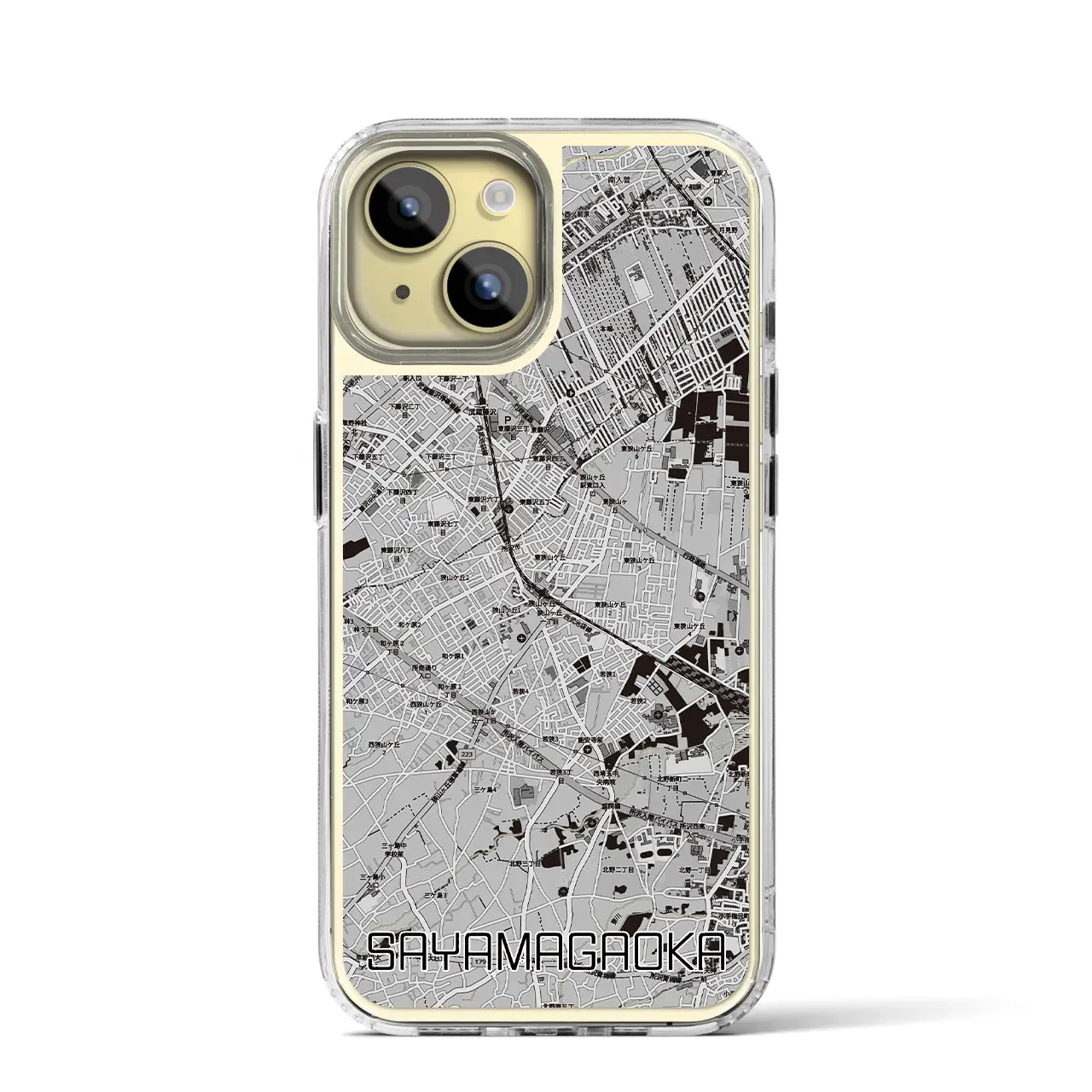 【狭山ヶ丘（埼玉県）】地図柄iPhoneケース（MagSafeタイプ）