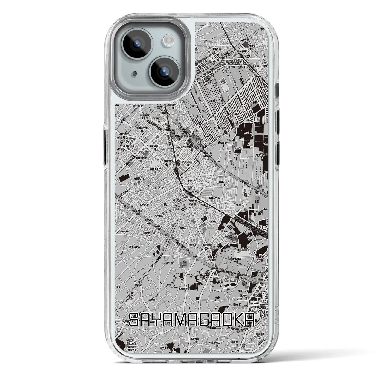 【狭山ヶ丘（埼玉県）】地図柄iPhoneケース（MagSafeタイプ）