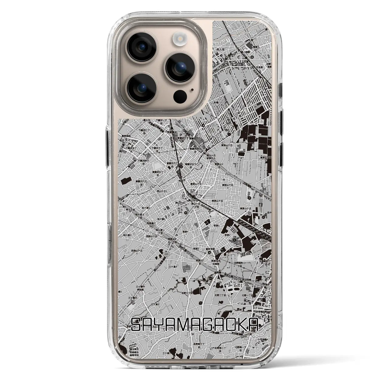 【狭山ヶ丘（埼玉県）】地図柄iPhoneケース（MagSafeタイプ）