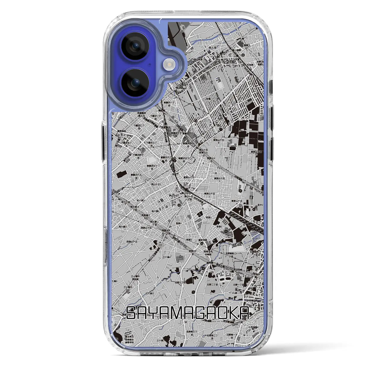 【狭山ヶ丘（埼玉県）】地図柄iPhoneケース（MagSafeタイプ）