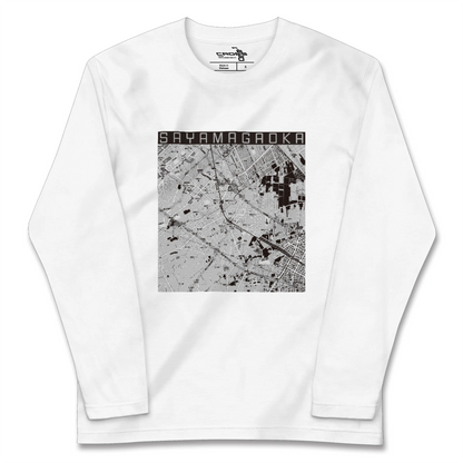 【狭山ヶ丘（埼玉県）】地図柄ロングスリーブTシャツ