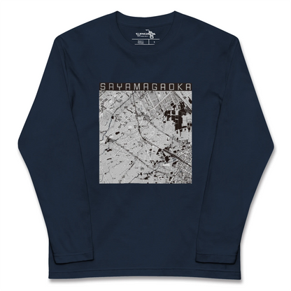 【狭山ヶ丘（埼玉県）】地図柄ロングスリーブTシャツ