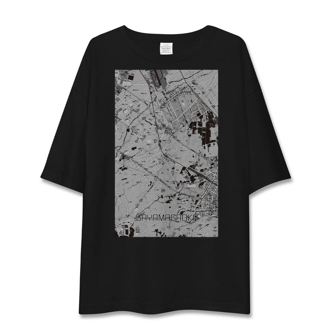 【狭山ヶ丘（埼玉県）】地図柄ビッグシルエットTシャツ