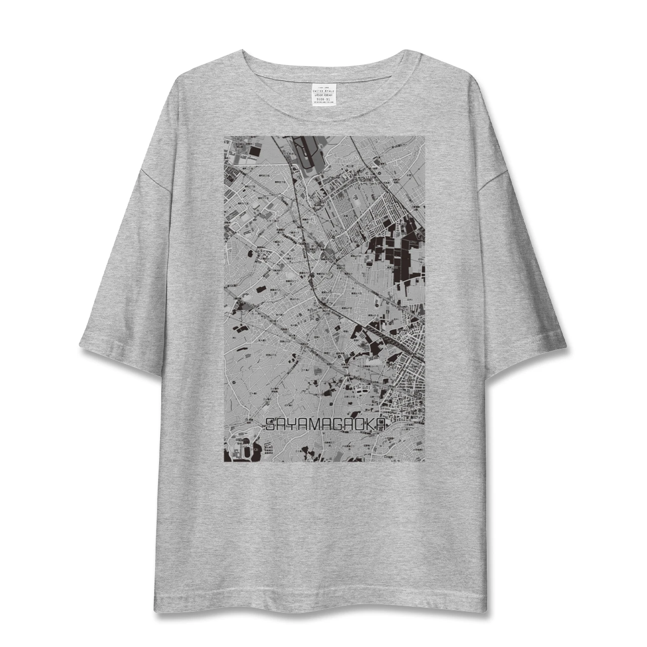 【狭山ヶ丘（埼玉県）】地図柄ビッグシルエットTシャツ