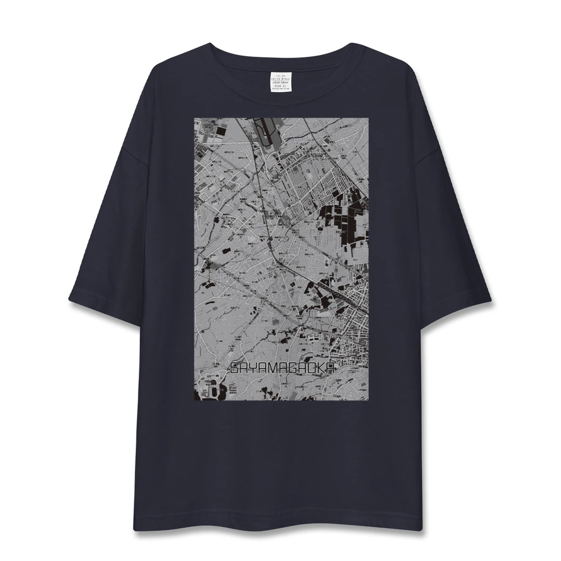 【狭山ヶ丘（埼玉県）】地図柄ビッグシルエットTシャツ