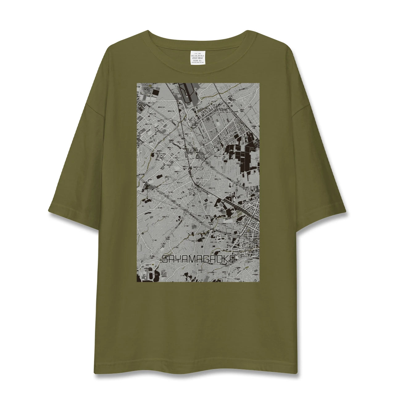 【狭山ヶ丘（埼玉県）】地図柄ビッグシルエットTシャツ