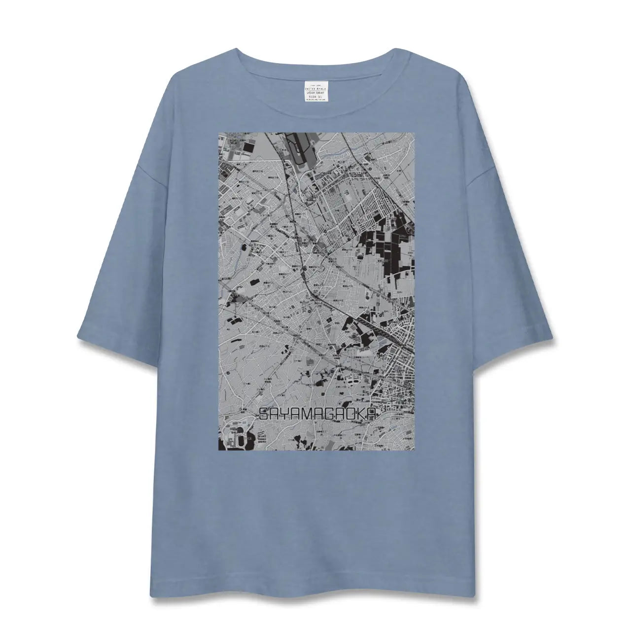 【狭山ヶ丘（埼玉県）】地図柄ビッグシルエットTシャツ