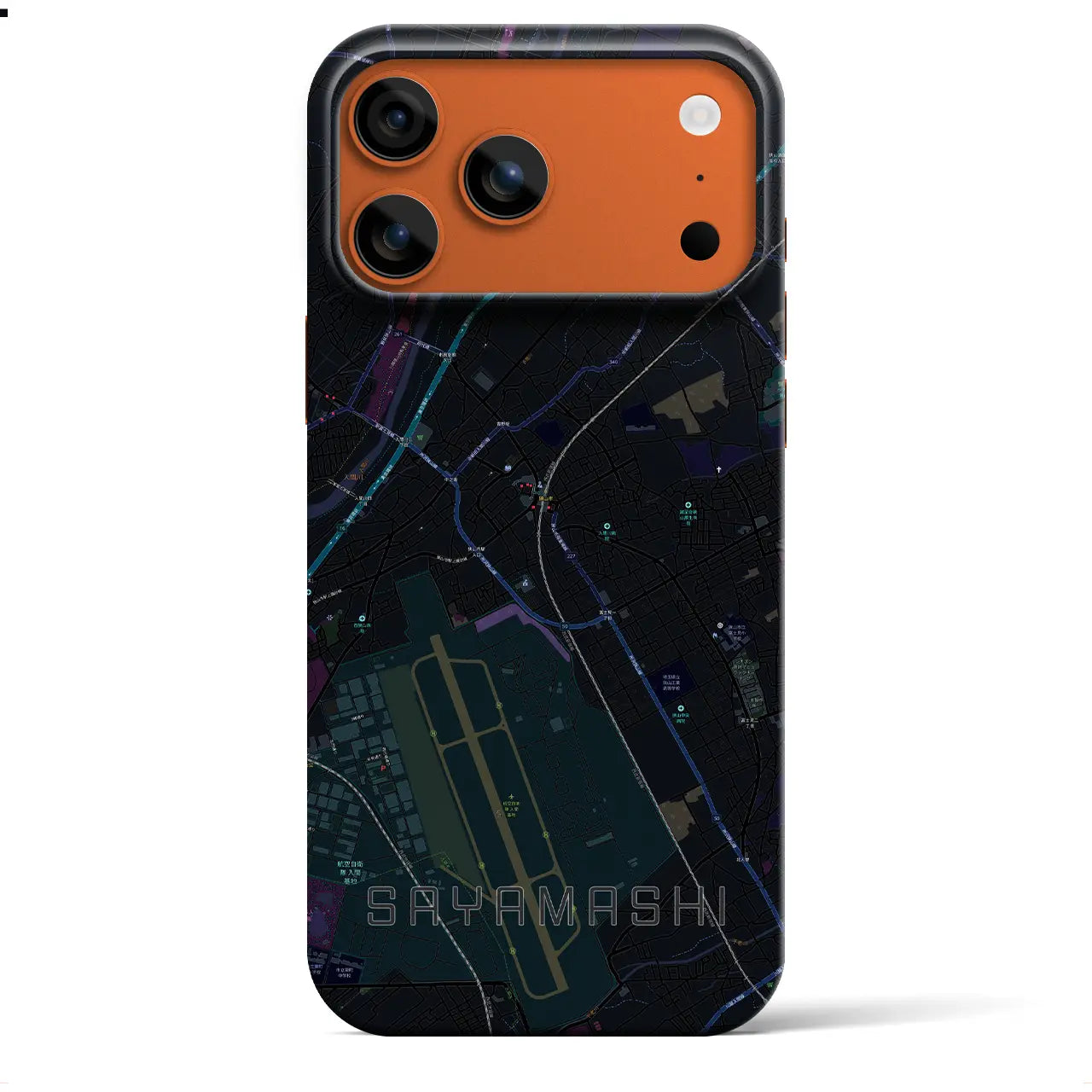 【狭山市（埼玉県）】地図柄iPhoneケース（バックカバータイプ）