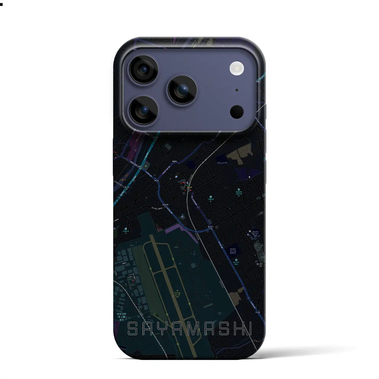 【狭山市（埼玉県）】地図柄iPhoneケース（バックカバータイプ）