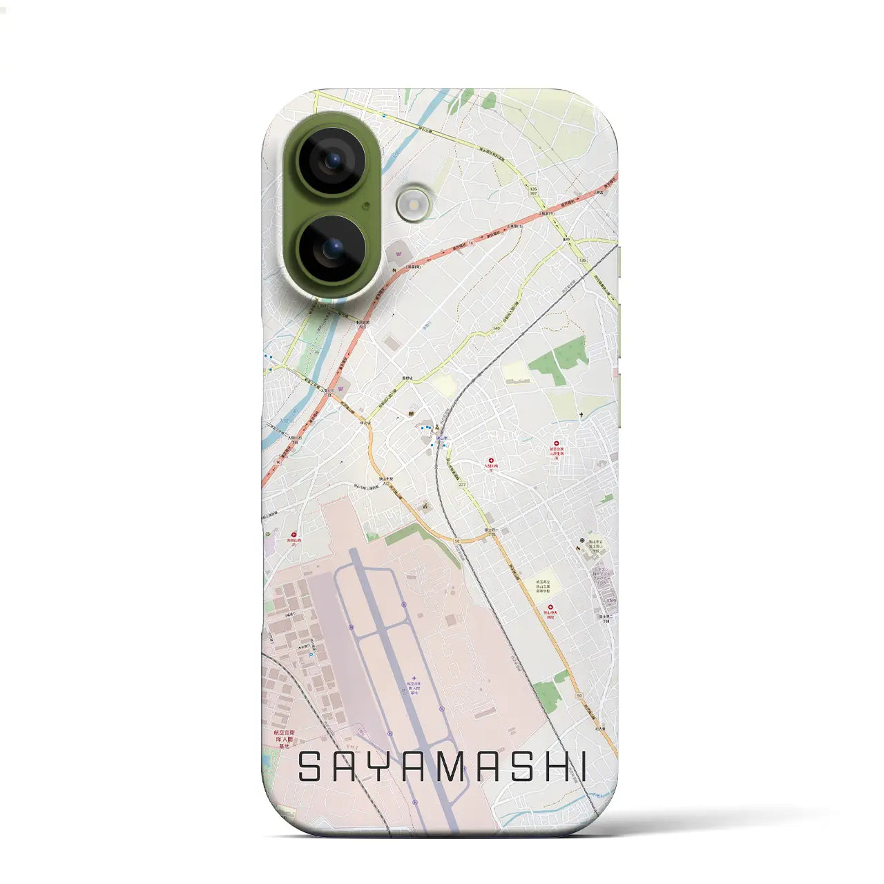 【狭山市（埼玉県）】地図柄iPhoneケース（バックカバータイプ）