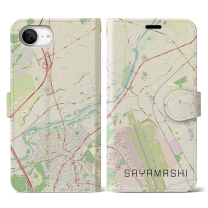 【狭山市（埼玉県）】地図柄iPhoneケース（手帳タイプ）