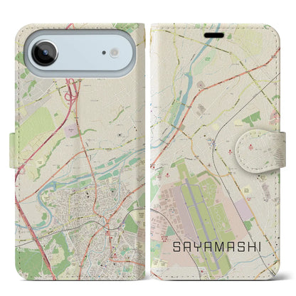 【狭山市（埼玉県）】地図柄iPhoneケース（手帳タイプ）