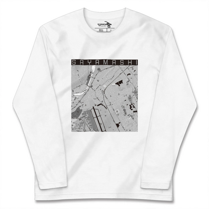 【狭山市（埼玉県）】地図柄ロングスリーブTシャツ