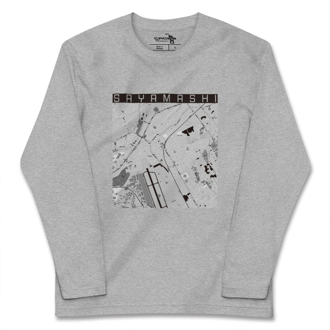 【狭山市(埼玉県)】地図柄ロングスリーブTシャツ