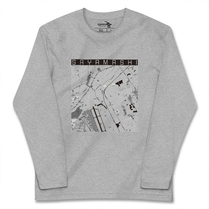 【狭山市（埼玉県）】地図柄ロングスリーブTシャツ