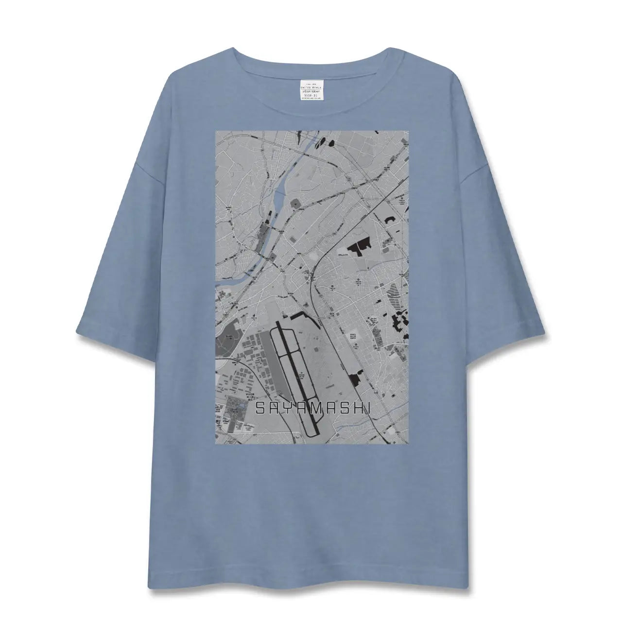 【狭山市（埼玉県）】地図柄ビッグシルエットTシャツ