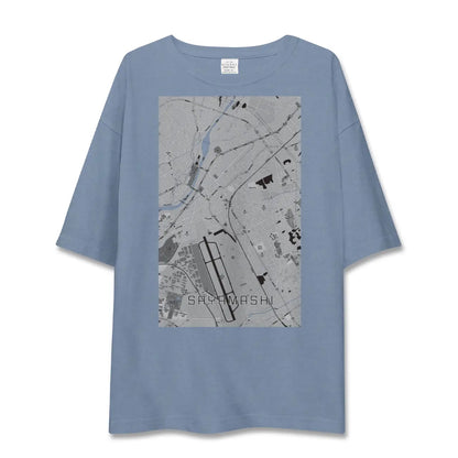 【狭山市（埼玉県）】地図柄ビッグシルエットTシャツ