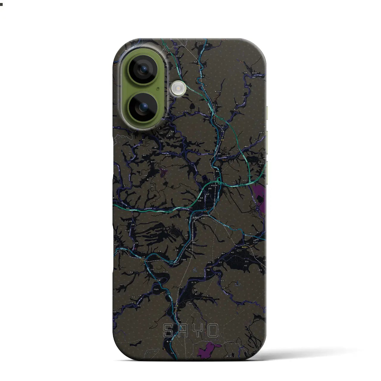 【佐用（兵庫県）】地図柄iPhoneケース（バックカバータイプ）