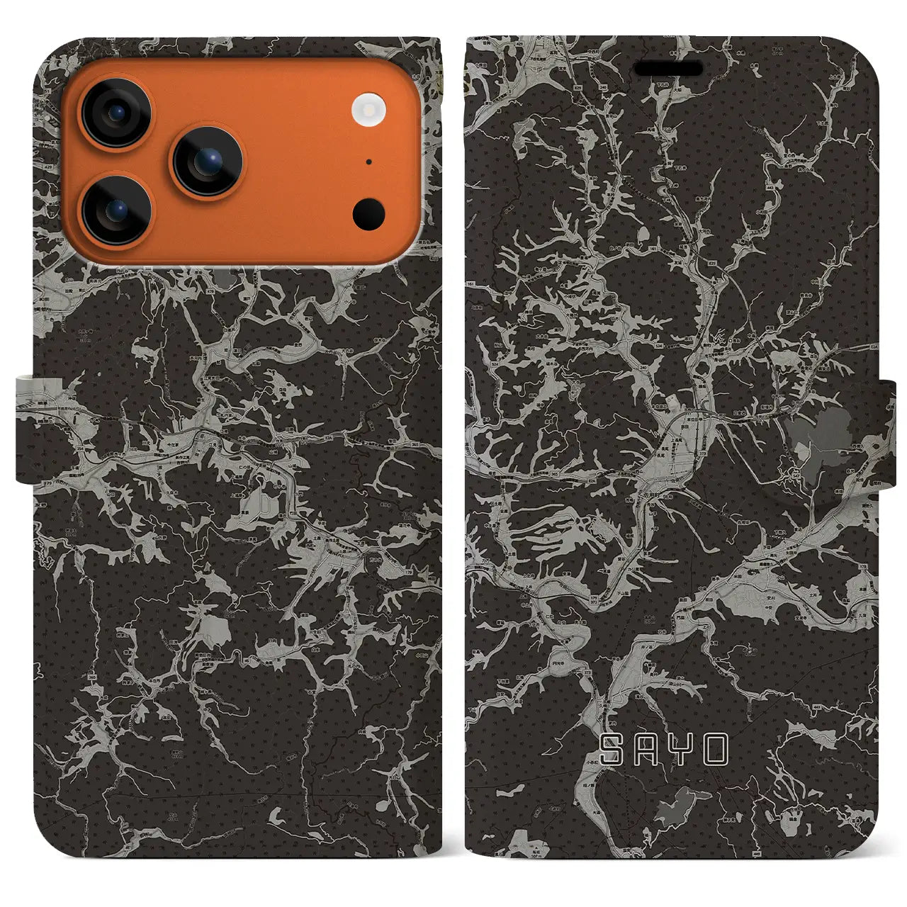 【佐用（兵庫県）】地図柄iPhoneケース（手帳タイプ）