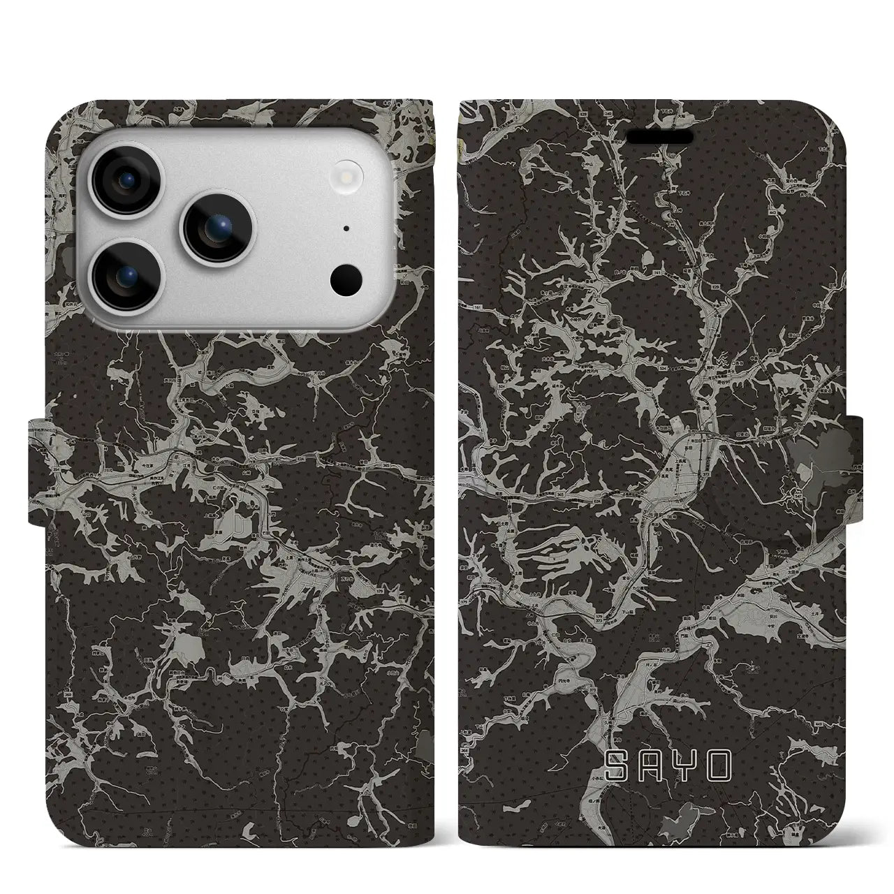 【佐用（兵庫県）】地図柄iPhoneケース（手帳タイプ）