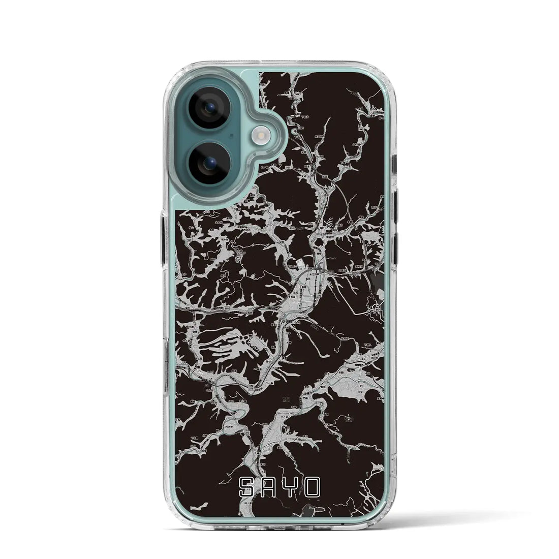【佐用(兵庫県)】地図柄iPhoneケース(MagSafeタイプ)モノトーン・iPhone 16 Pro 用