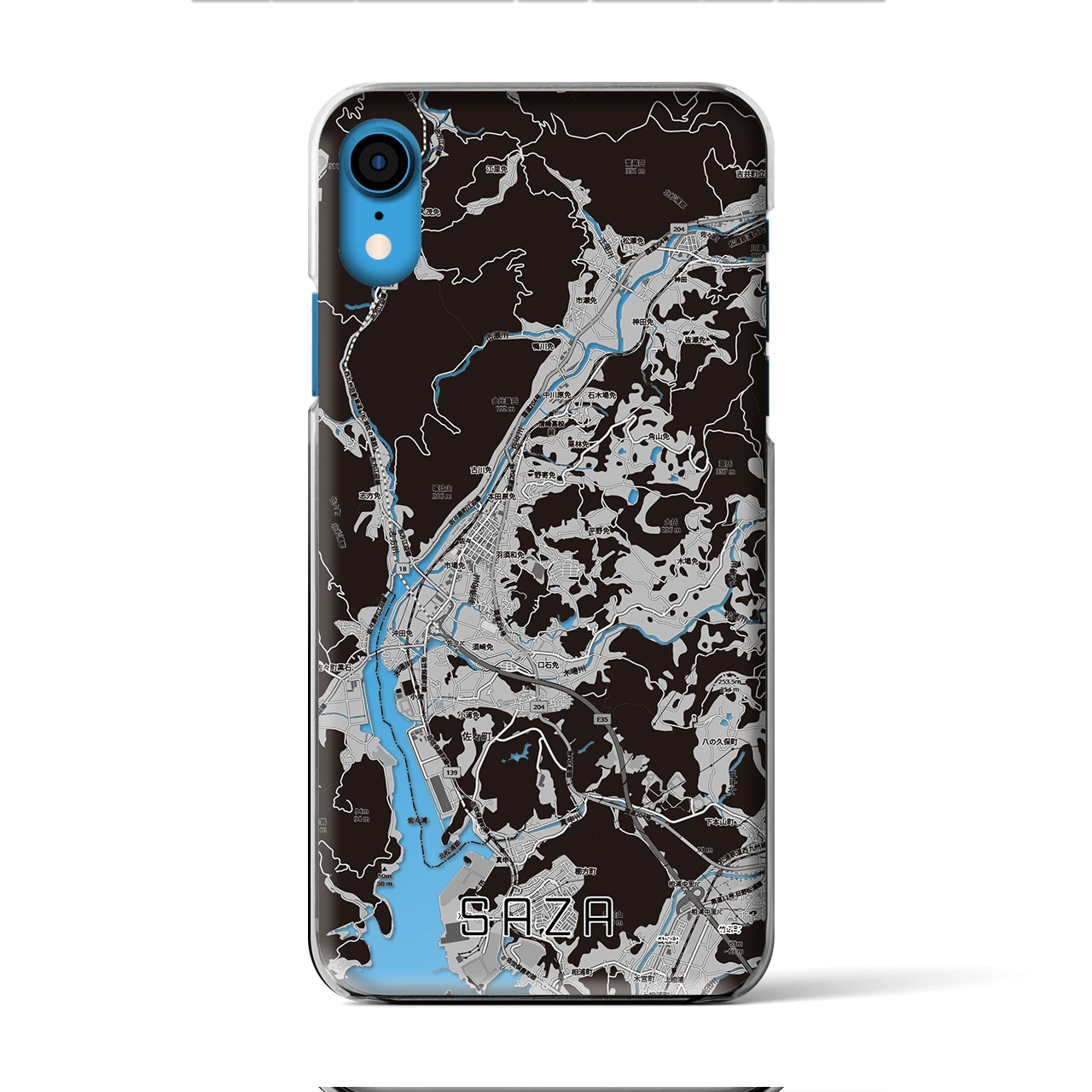 【佐々（長崎県）】地図柄iPhoneケース（クリアタイプ）