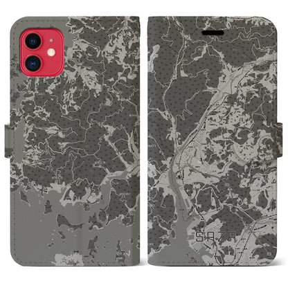 【佐々（長崎県）】地図柄iPhoneケース（手帳タイプ）