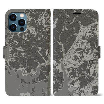 【佐々（長崎県）】地図柄iPhoneケース（手帳タイプ）