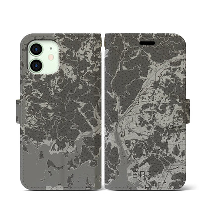 【佐々（長崎県）】地図柄iPhoneケース（手帳タイプ）