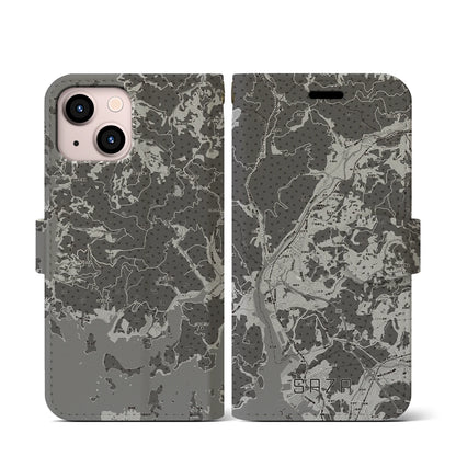 【佐々（長崎県）】地図柄iPhoneケース（手帳タイプ）