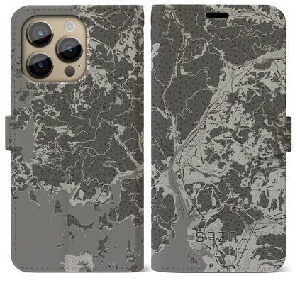 【佐々（長崎県）】地図柄iPhoneケース（手帳タイプ）